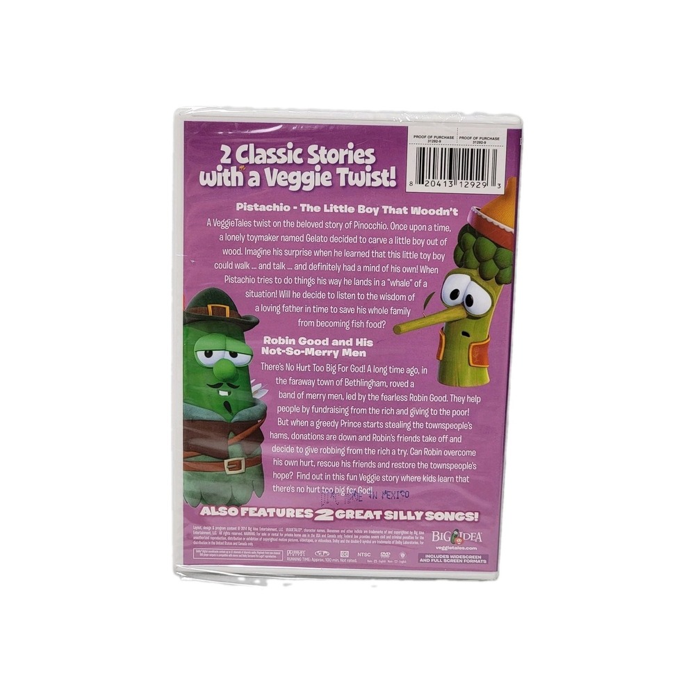 VeggieTales Double Feature DVD - Pistachio & Robin Good (Brand New / Sealed) - Picture 2 of 2